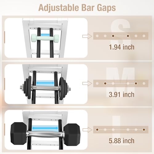 Small Dumbbell Rack，Heavy Duty Adjustable Dumbbell Weight Rack with Side Hooks,Gym Equipment Weight Set holderfor Dumbbell,Kettlebells Rack, Other Gym Accessories - size: 3-Tier