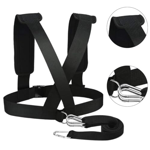 Sled Harness Tire Pulling Speed Resistance Power Belt Adjustable Weight Trainer with Pull Strap, sled pulling harness, STANDARD, ordinary