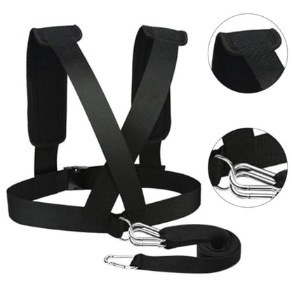 Sled Harness Tire Pulling Speed Resistance Power Belt Adjustable Weight Trainer with Pull Strap, sled pulling harness, STANDARD, ordinary