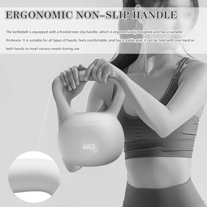 Kettlebell Weights Beginner Fitness Exercise Soft Kettle Bells, Women's Weight Loss Training Dumbbell, Anti-Slip Handle, Vest Line/Peach Buttocks(Green,2.5kg)