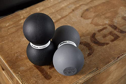 Infinity Roller, Peanut Foam Roller, Large 8-Inch Double Massage Ball Exercise Roller (Black - Firm)