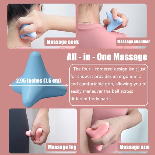 Trigger Point Massage Ball,Manual Deep Tissue Fascial Ball,Acupoint Massage Exercise Therapy Tool for Fitness Neck Shoulder Back Foot Stress Relief
