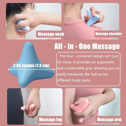 Trigger Point Massage Ball,Manual Deep Tissue Fascial Ball,Acupoint Massage Exercise Therapy Tool for Fitness Neck Shoulder Back Foot Stress Relief