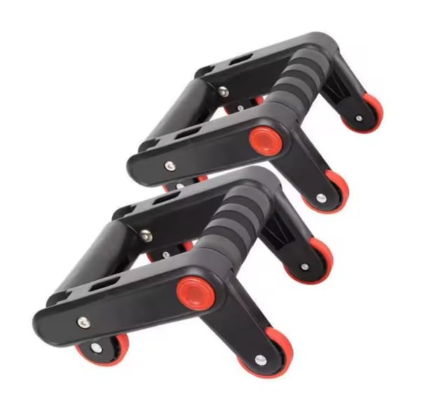 Foldable Abdominal Wheel Push-Up Board, Multi-Functional Core Workout Trainer, Portable Home Fitness Equipment for Abs, Arms, Chest & Full Body Exercise