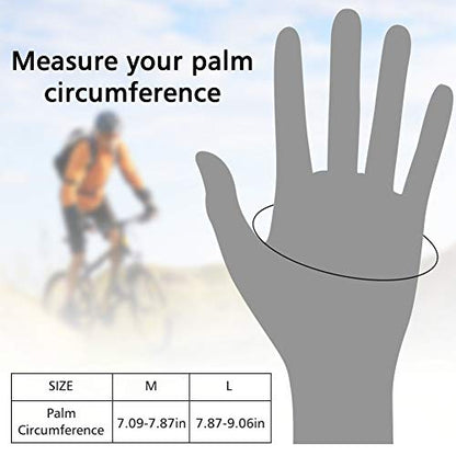 Accmor Cycling Gloves for Men Women, Bike Gloves Half Finger Road Bike MTB Gloves, Anti-Slip Shock-Absorbing Glove for Fitness Cycling Outdoor Sports