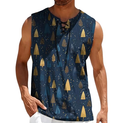 domirica Mens Summer Casual Sleeveless Shirts Plus Size Oversized Trendy Lightweight Pull On Tank Top - color: Dot, size: Medium