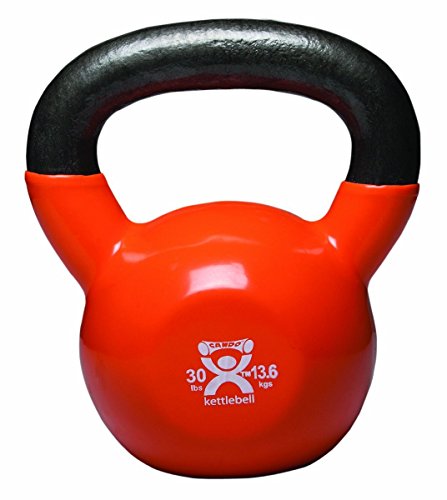 CanDo Vinyl Coated Weighted Cast Iron Kettlebells