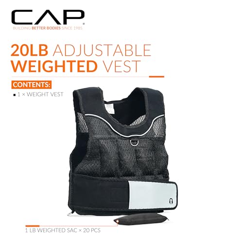 CAP Adjustable Weighted Vest 20–150 lbs for Strength Training, Running & Workouts, Weight Vest for Men & Women, Fitness Training Vest