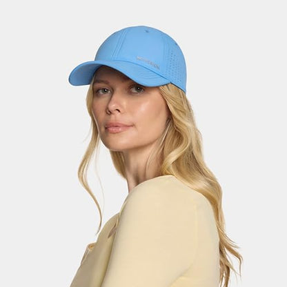 MISSION Cooling Vented Performance Hat Unisex Cap for Workouts, Golf & Running, Sweat & Water Activated Technology - color: Vibrant Blue