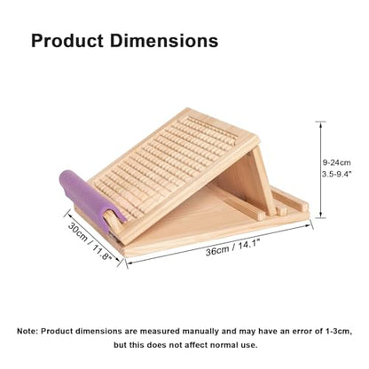 Portable Wooden Slant Board, for Calf Stretching and Squats, Professional Calf Stretcher, Adjustable Incline Board for Knees Ankle Heel Feet Leg