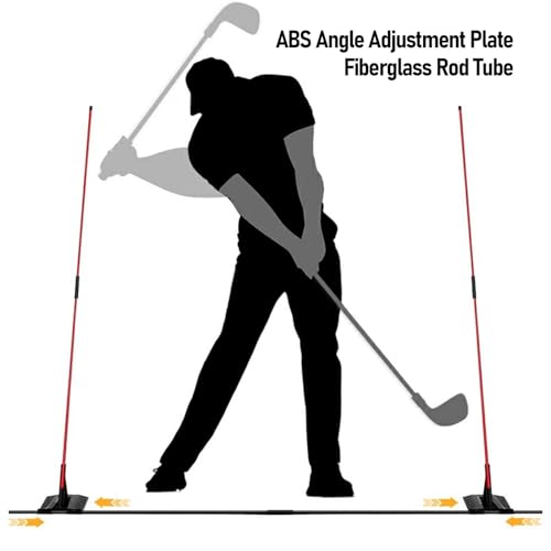 Golf Swing Plane Trainer,Adjustable Golf Alignment Stick Holder with 7 Angle Settings for Posture Correction and Practice