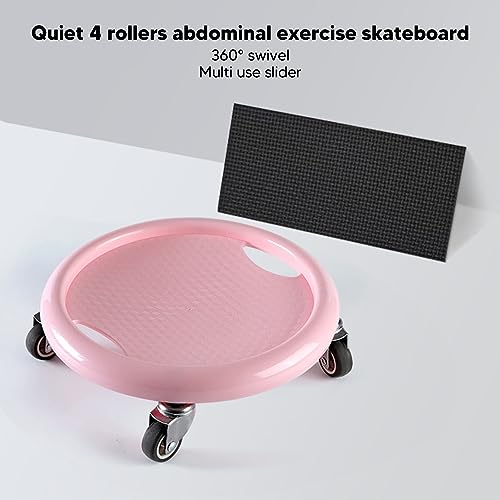 Ab Roller with 4 Wheels Ab Exercise Equipment for Core Workout 360° Silent Abdominal Strength Training for Home Gym Multi Directional Abs Roller Board