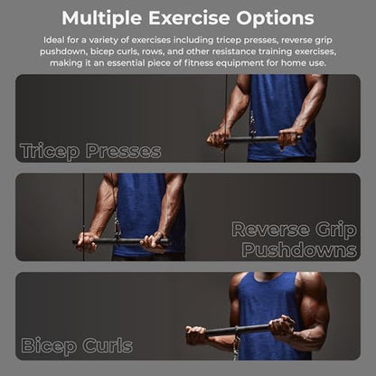Sunny Health & Fitness Power Cage Squat Rack Upgrade Attachments, Dip Bar, Plate Bar Holder, Belt Squat, J Hook, Lat, Adapter, U Ring, Pull Up Bar, Landmine, Captain's Chair, Tricep Rope For Home Gym - style: Straight Bar
