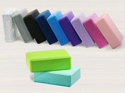 EXERZ Yoga Blocks 2 pack, Gym Blocks, Exercise Workout Fitness Bricks, Pilates Stretch Handstand Non-Slip - color: Black