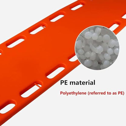 Foldable Lifeguard Spine Board Stretcher - Plastic Water Backboard, 350Lb Capaci, Floatable Design for Emerncy Response & Quick Recovery - color: Straight