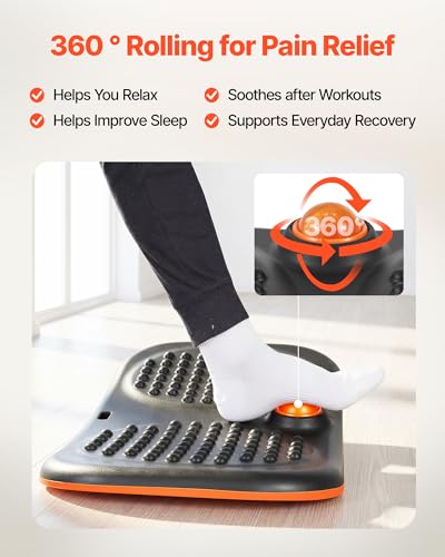 VEVOR Balance Board, Wobble Board Trainer for Adults, Premium Balance Training Equipment Rocker, Compact & Lightweight for Core Workouts, Standing Desk Exercise, Home Gym, Office, Workstation, Black