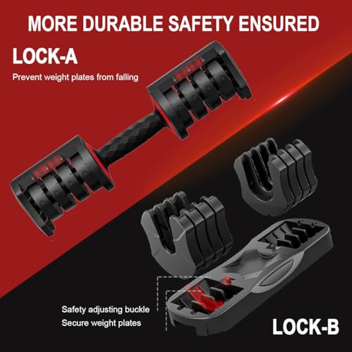 VEICK Adjustable Dumbbell 25 lb – Quick Change Dial with Non Slip Handle & Tray Stand, Space Saving Home Gym Weights for Women Men Strength Training Workout - style: 25LBS-1PC