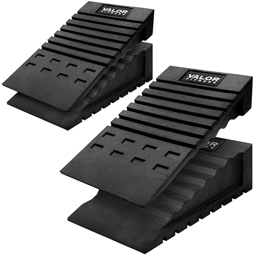 Valor Fitness Squat Wedge Slant Board – Squat Wedge Blocks – Heel Elevated Wedge for Mobility and Depth – Calf Stretch Board – Adjustable Incline Squat Blocks – Knee Support – Home Gym Deadlift Wedge