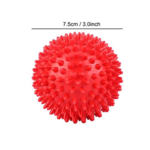 Germerse Massage Ball Spiky Massage Roller Ball for Trigger Point Therapy, Muscle Knot Remover(S-Red) for Yoga Supplies