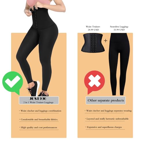 JGS1996 Plus Size Shapewear Tummy Control Leggings for Women High Waisted Compression Corset Waist Trainer Pants Body Shaper