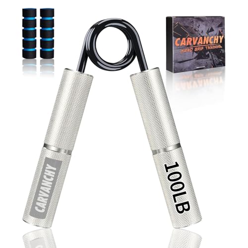 Grip Strength Trainer Set, 6 Pack, 50-350LB, Wrist Forearm Strengthener, Metal No Slip, Hand Grip Gripper Strengthener for Strength Training and Exercise, Hand Workout Squeezer Grip Strength - color: Silver,100lb