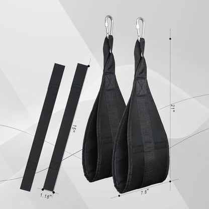 Hanging Ab Straps for Pull Up Bar: Gym Ab Sling Straps for Arm Pull up Workout Support for Training Knee and Leg Raises