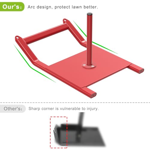 Kipika Weight Sled, Workout Sled, Fitness Strength Training Sled, Speed Training Sled for Athletic Exercise, Speed Improvement, Easily Through Obstacles, Suitable for 1" & 2" Weight Plate - color: A- Red