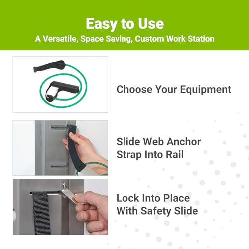 Web Slide Single Rail, Stainless Steel - Perfect for Dynamic Warm-ups, CrossFit, Stretching, and Strength Building - Physical Rehab Equipment for Clinic, Home, or Gym