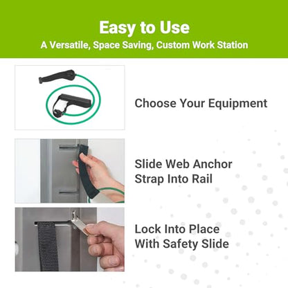 Web Slide Single Rail, Stainless Steel - Perfect for Dynamic Warm-ups, CrossFit, Stretching, and Strength Building - Physical Rehab Equipment for Clinic, Home, or Gym