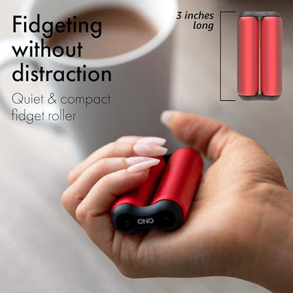 ONO Roller - Handheld Fidget Toy for Adults | Help Relieve Stress, Anxiety, Tension | Promotes Focus, Clarity | Compact, Portable Design (Red, Junior Size - Aluminum) - size: Junior Size, style: Aluminum - Red