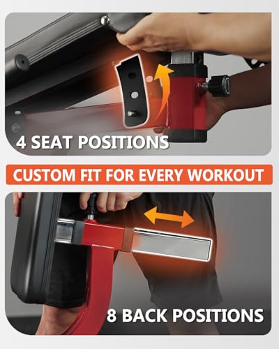 GMWD Leg Extension and Curl Machine, Lower Body Special Leg Machine, Adjustable Leg Exercise Bench with Plate Loaded, Leg Rotary Extension for Thigh, Home Gym Weight Machine