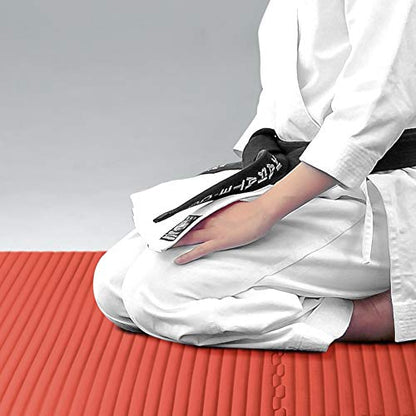 We Sell Mats 3/4 Inch Thick Martial Arts EVA Foam Exercise Mat, Tatami Pattern, Interlocking Floor Tiles for Home Gym, MMA, Anti-Fatigue Mats, 24 in x 24 in - color: Red, style: 24 Square Feet (6 Tiles)