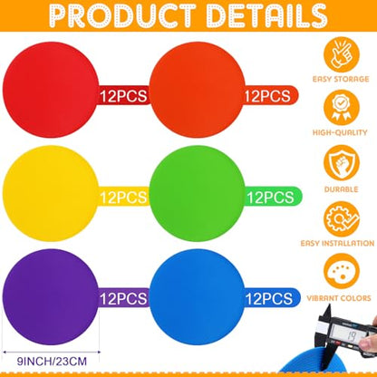TPE Floor Spot Markers Dots for Gym Flat Non Slip Spot Marker Dance Dot for Gym Sports Soccer Basketball Agility Training Field Marking Equipment