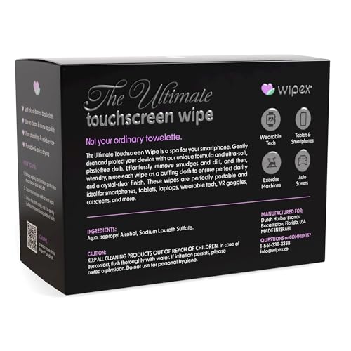 Wipex Screen Wipes & Gym Wipes Combo Pack - 75ct Gym Equipment Canister & 24ct Individually Wrapped Fitness Touch Screen Cloths, Safe for Yoga Mats & Electronics, Lavender Scent - size: 1 Count (Pack of 99)