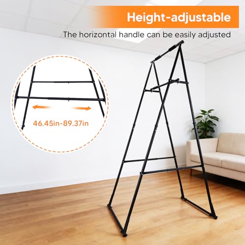 Foldable Free Standing Pull Up Bar Stand Power Tower Workout Station Dip Bar Adjustable Pullup Fitness Equipment for Home Gym