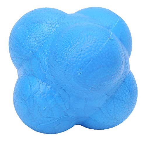 HERCHR Sports Reaction Balls, Reflex Ball 6PCS Hex Bounce Reaction Ball TPR Coordination Reflex Exercise Sports Fitness Training Ball for Hand Eye Coordination, Agility, Reflex Training