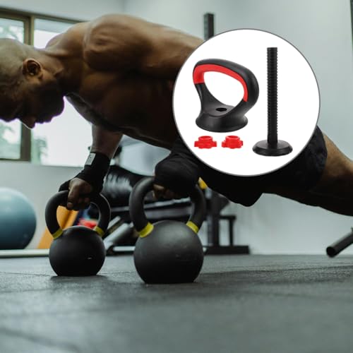 Adjustable Kettlebell Handle for Weight Plates, Portable Dumbbell Converter for Strength Training Kettlebells, Heavy Duty Kettle Grip for Home Gym Workout