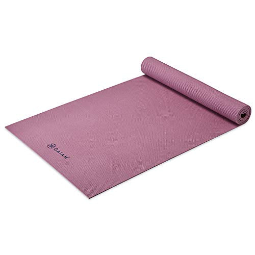 Gaiam Yoga Mat - Premium Solid Thick Non Slip Exercise & Fitness Mat for All Types of Yoga, Pilates & Floor Workouts - color: Rosy Pink