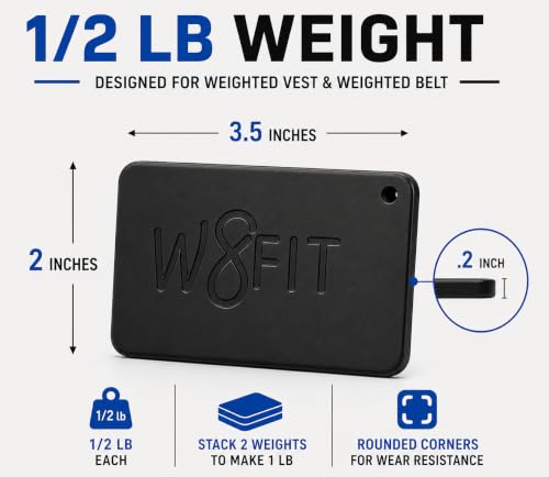 W8FIT Adjustable Weighted Belt for Women & Men, Up to 20 LBS – Rucking Belt for Walking, Hiking & Strength Training - size: 7 LB SMALL (28" - 35")