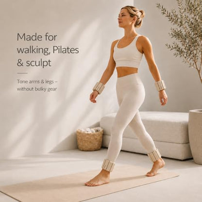 Adjustable Wrist & Ankle Weights for Women & Men – Wearable Weights Set for Walking, Pilates, Yoga, Barre, Running & Home Workouts – Comfortable Silicone Fitness Bands for Strength & Toning