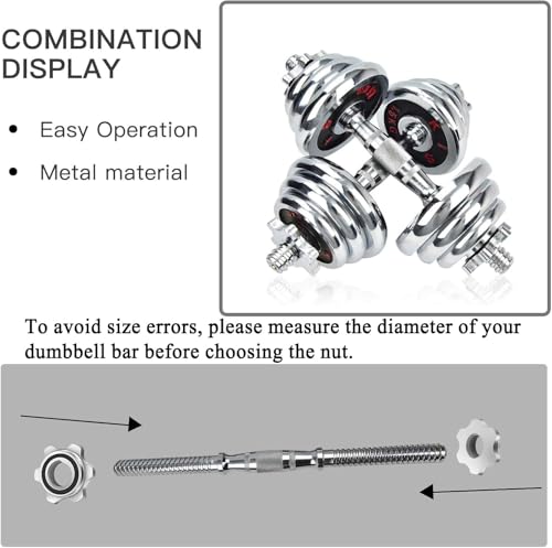Lamoutor 2Pcs Anti-Slip Hex Nut Collar Screw for Barbell Dumbbell Weight Lifting - size: 28mm