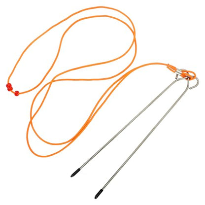 Golf Alignment Stick Swing Trainer Aid, Golf Training Aid Equipment with Elastic String, Telescopic 2.5M - 5M Metal Practice Rod for Posture Correction and Putting