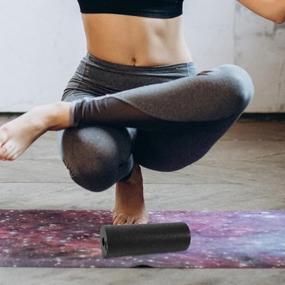 VALICLUD Compact Foam Roller Black Hollow Small Muscle Roller for Deep Tissue Massage for Yoga Training and Fitness Relaxation
