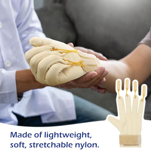 2 Pair Traction Exercise Glove Hand Finger Strengthening Thumb Flexion Physical Therapy Glove for Increasing Strength - color: Brown, size: X/ XL