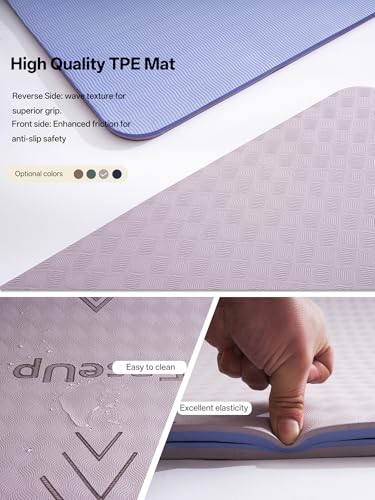 EaseUp Large yoga mat,73’x35.5’x0.4’,extra thick and wide,10mm pilates mat,non-slip exercise mat,workout mats for home gym