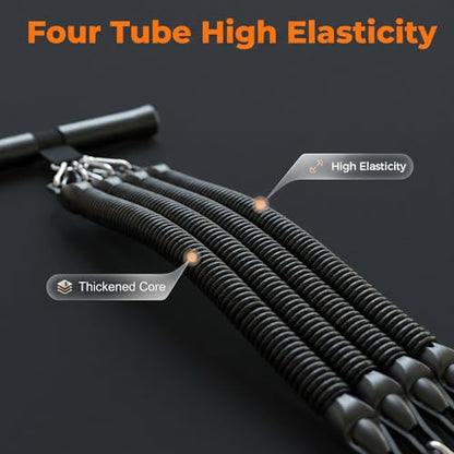 Pedal Resistance Band with Handle, Upgrade Latex Tube Exercise Band Elastic Pull Rope for Home Workout, Sit Up Body Stretching Exercise Equipment for Tummy Waist Arm Leg Slimming