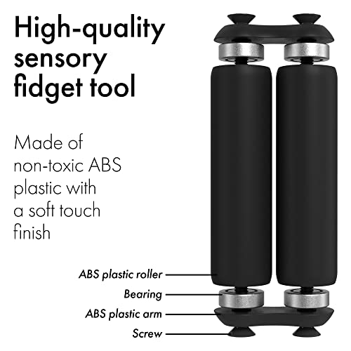 ONO Roller - Handheld Fidget Toy for Adults | Help Relieve Stress, Anxiety, Tension | Promotes Focus, Clarity | Compact, Portable Design (Black, Junior Size - ABS Plastic) - size: Junior Size, style: ABS Plastic - Black