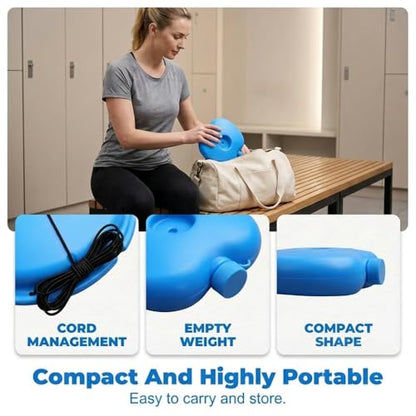 Tennis Trainer with String, Portable Tennis Ball Training Baseboard for Solo Practice, Weighted Baseboard Training Equipment Set, Tennis Practice Rebounder for Backyard Driveway