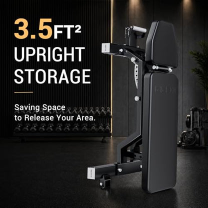 Keppi Fitness Bench6000 Weight Bench, Commercial Grade FID Workout Bench - color: Gross Black