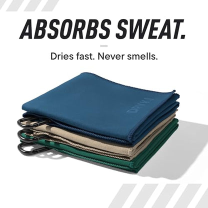 Sweat Absorbing Handkerchiefs - The Original Pocket-Sized Sweat Towels - Quick-Dry Microfiber Sweat Rags for Face, Hands, & Body - Men & Women - Gym, Sports, and Work (Creek: Large Size, 3 Pack)